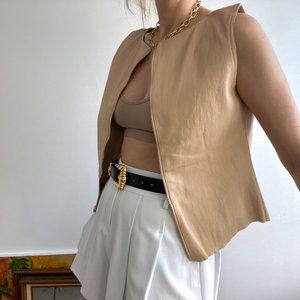 Vintage Blush Leather Redone Vest